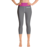 Desired State on the block - Grey/Pink Yoga Capri Leggings